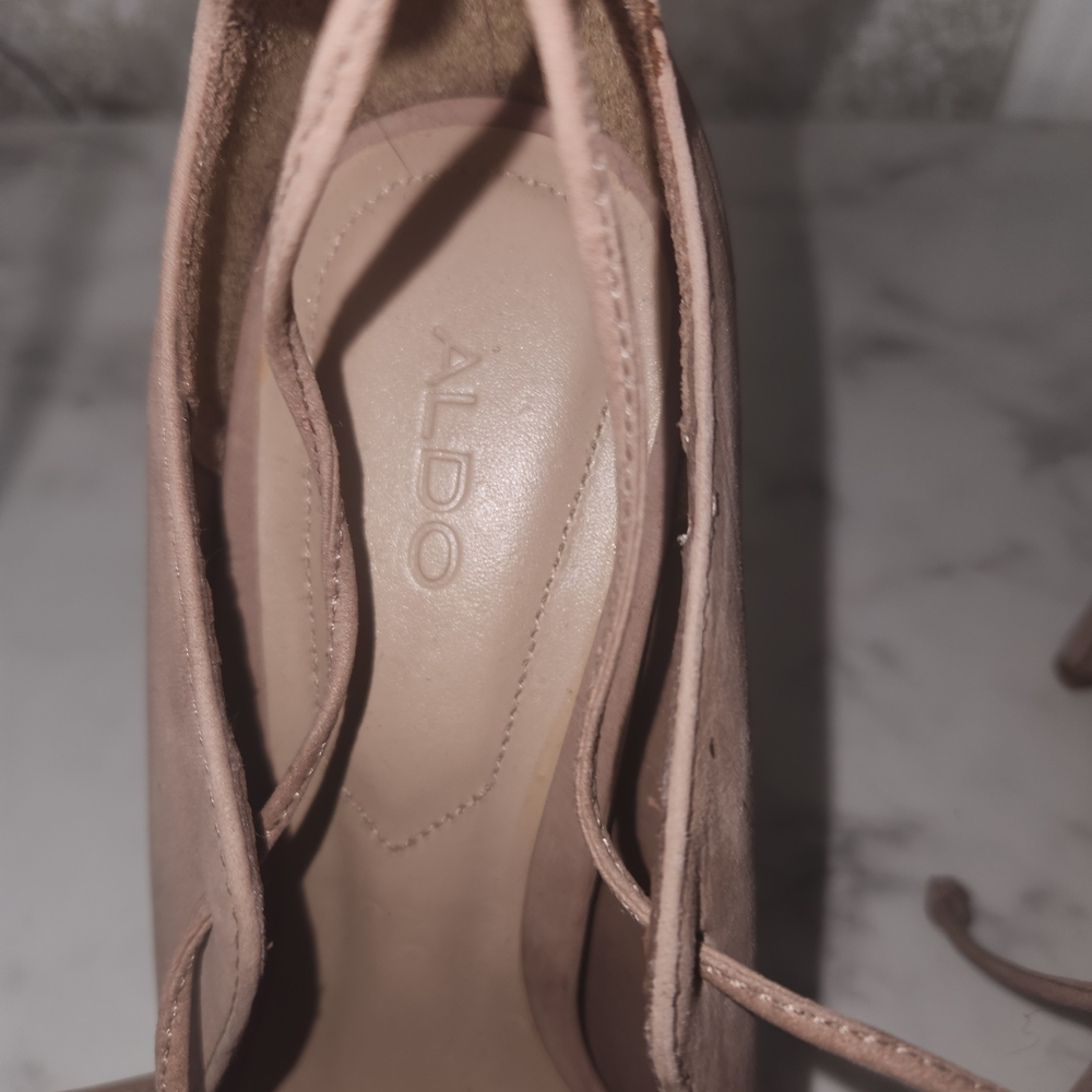 Aldo Women's Beige Lace-Up Heels - Picture 3 of 6
